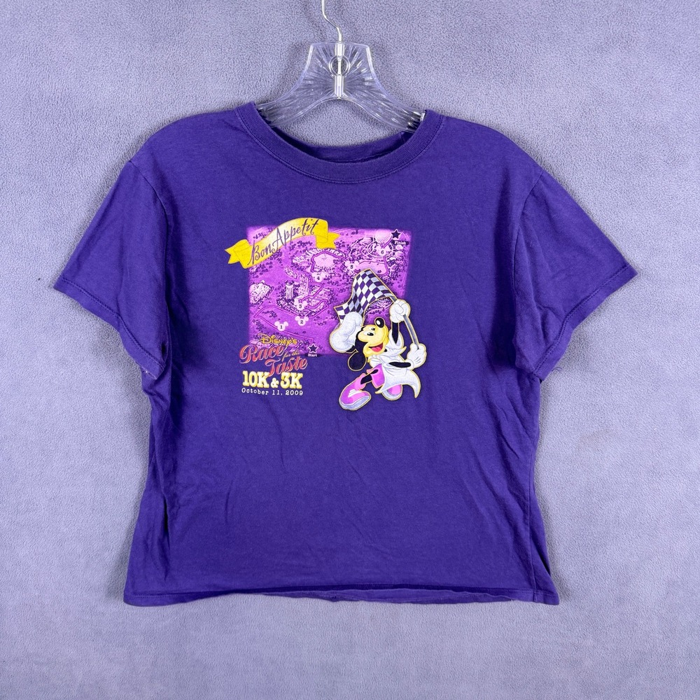 Disney Wide‎ World of Sports T-Shirt Women XL Purple Race for the Taste 10K 2009